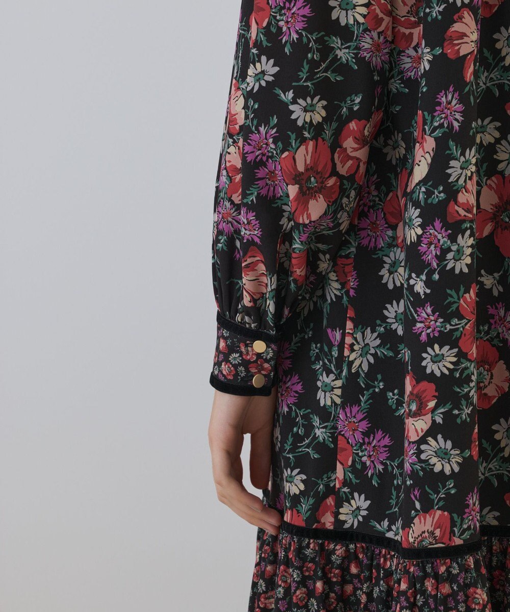 GRACE CONTINENTAL ボタニカルティアードワンピース 