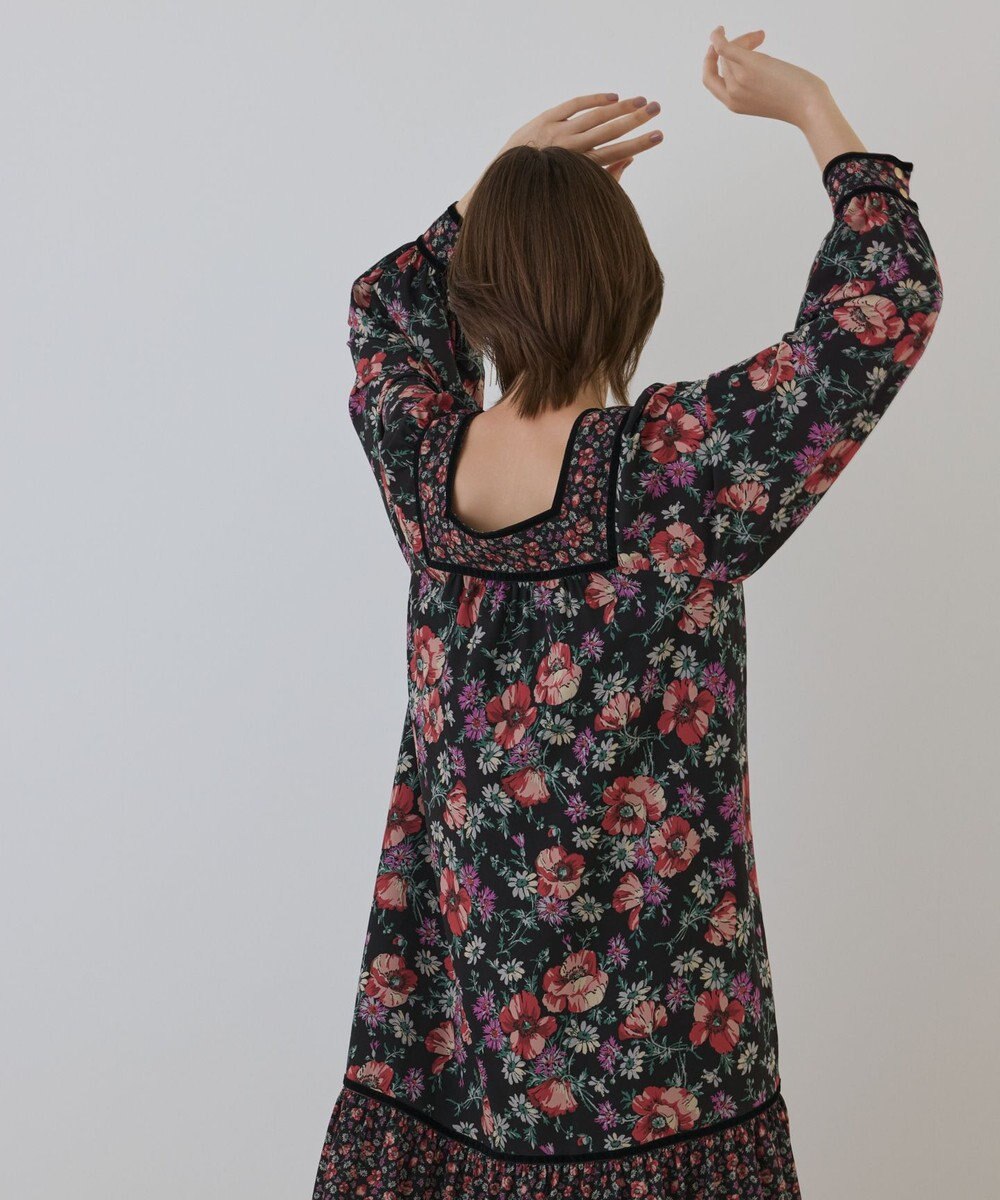 GRACE CONTINENTAL ボタニカルティアードワンピース 