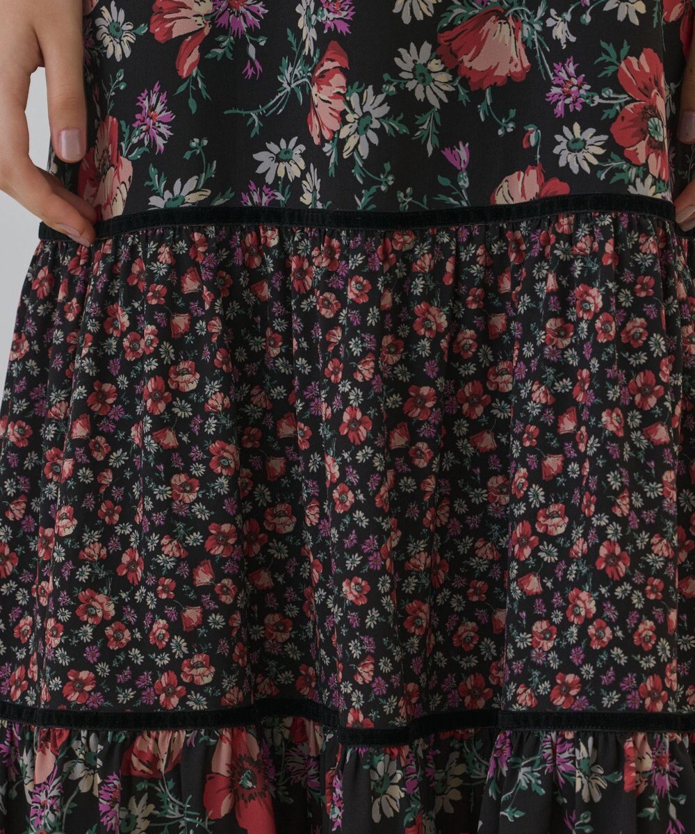 GRACE CONTINENTAL ボタニカルティアードワンピース 