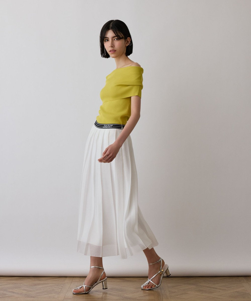 GRACE CONTINENTAL オフショルリブニットトップ