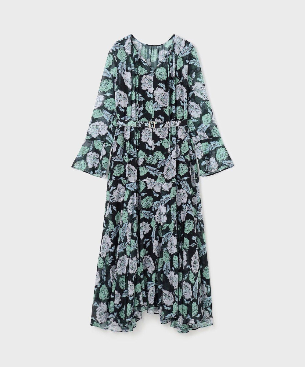 GRACE CONTINENTAL フラワープリントワンピース 