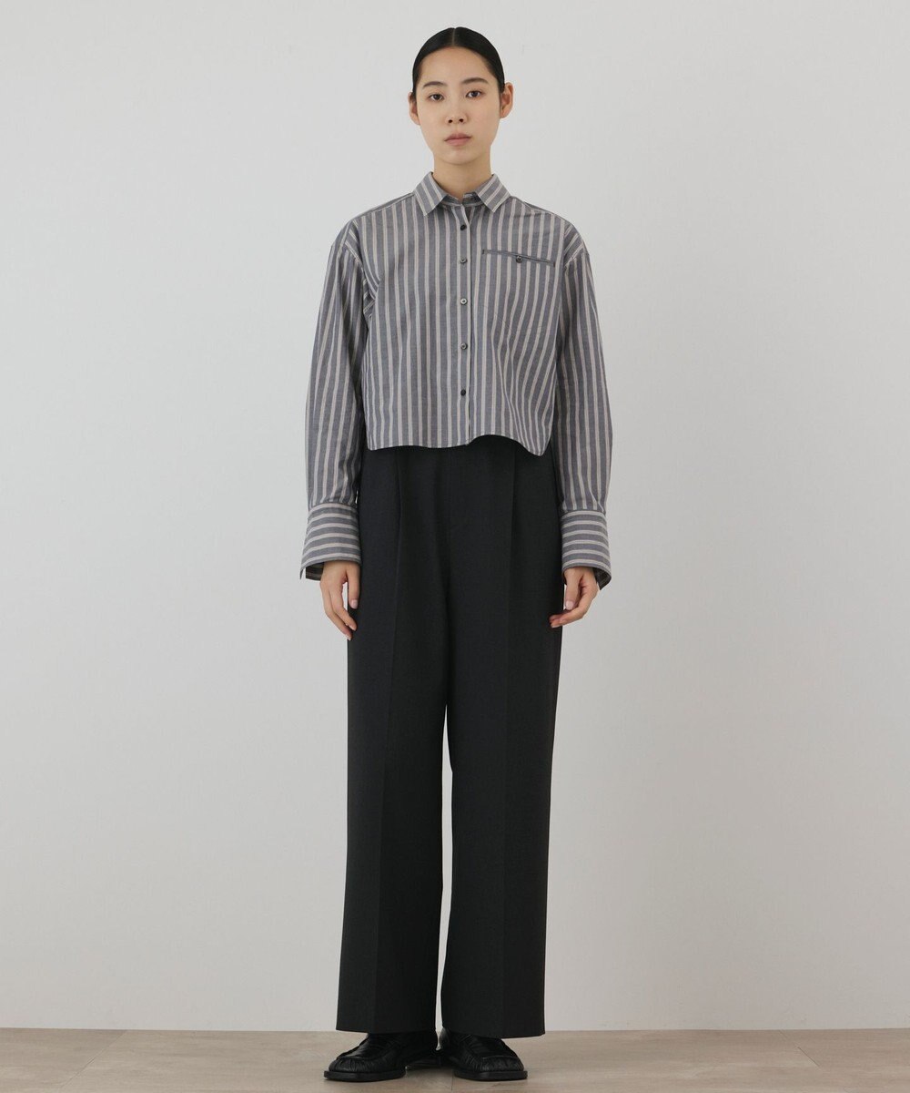 GRACE CONTINENTAL ストライプショートシャツ 