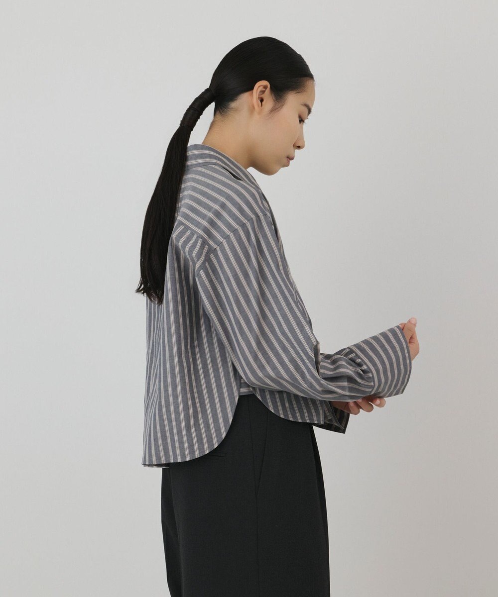 GRACE CONTINENTAL ストライプショートシャツ 
