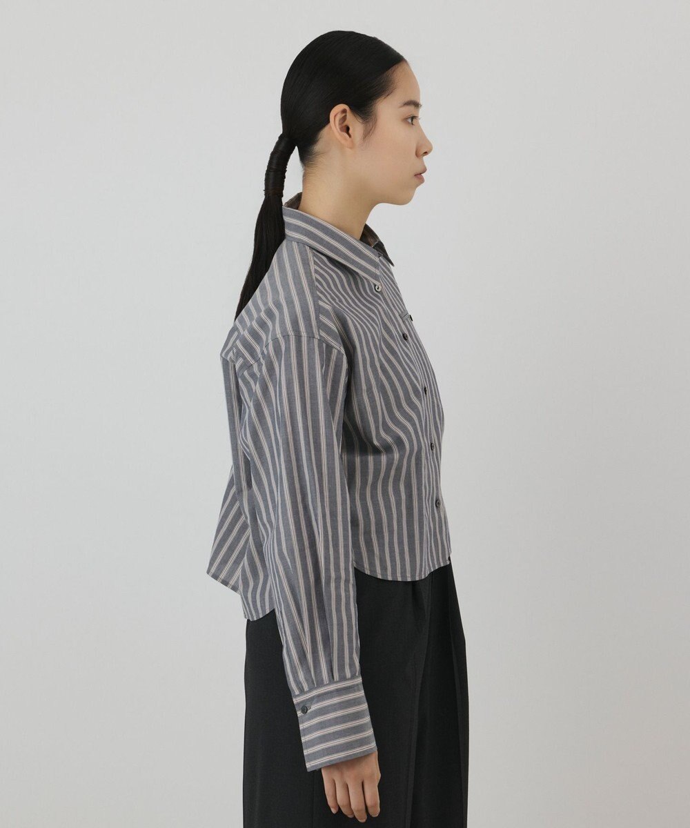 GRACE CONTINENTAL ストライプショートシャツ 