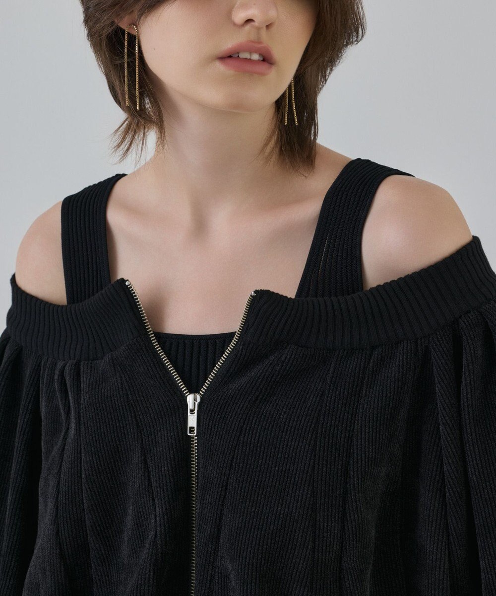 GRACE CONTINENTAL バルーンモールカットカーディガン 