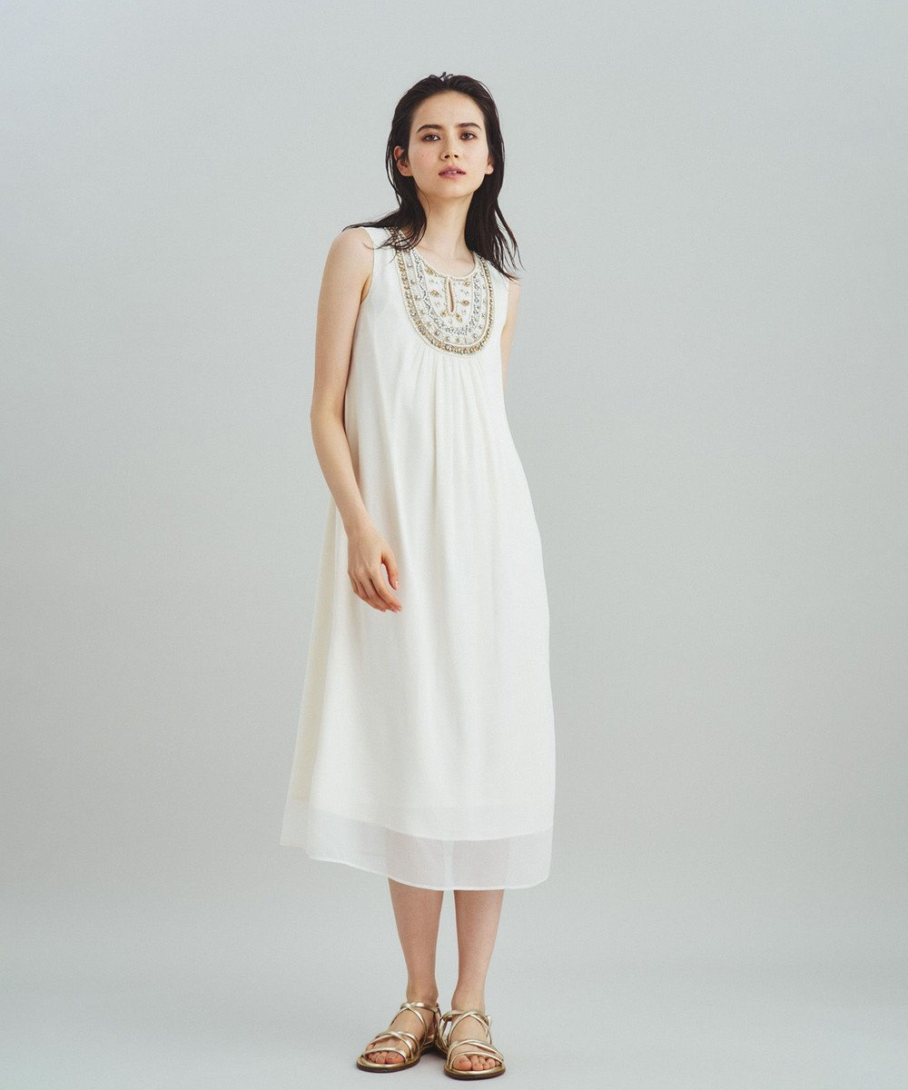 GRACE CONTINENTAL ビジューロングワンピース