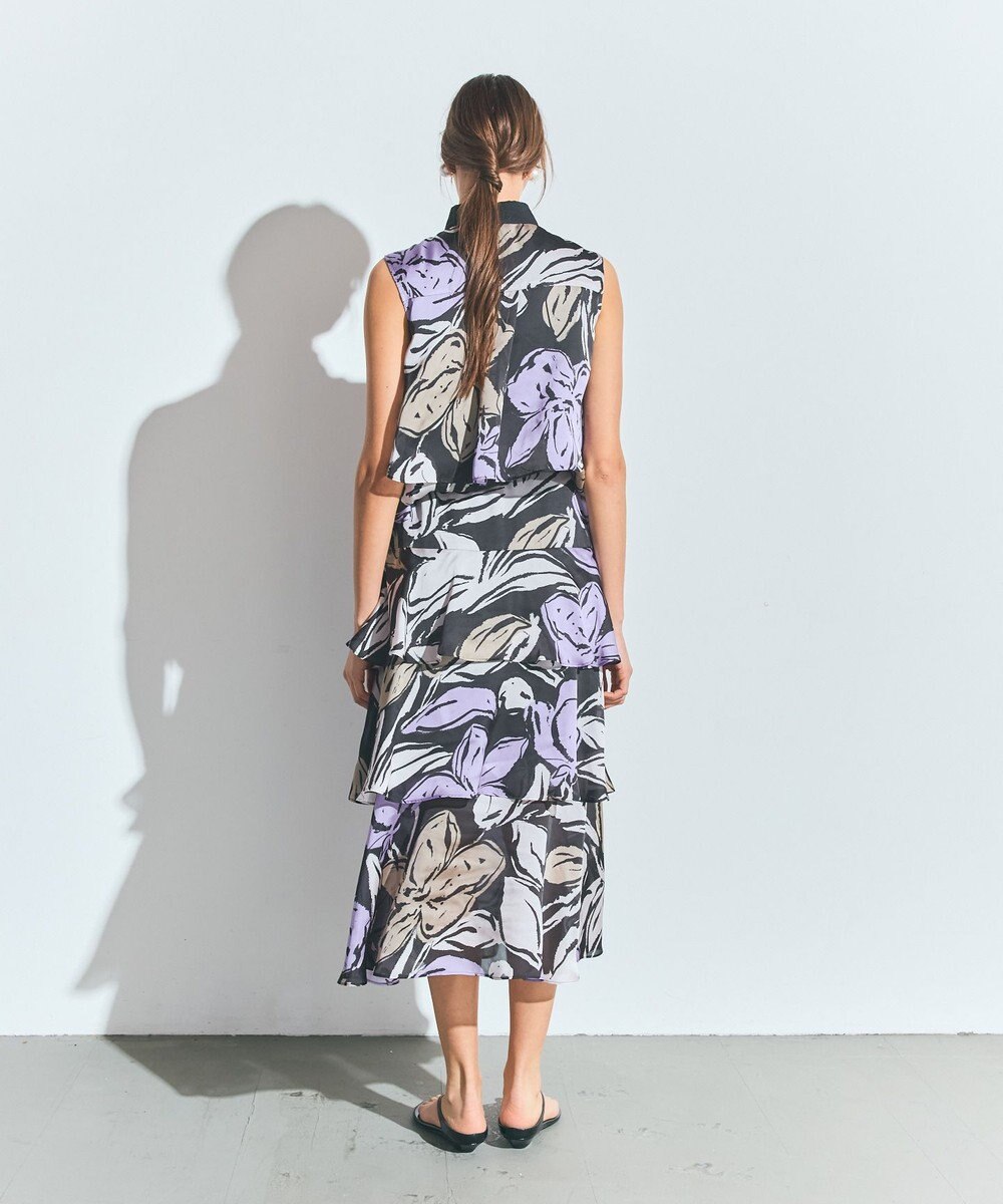 GRACE CONTINENTAL プリントレイヤードスカート 