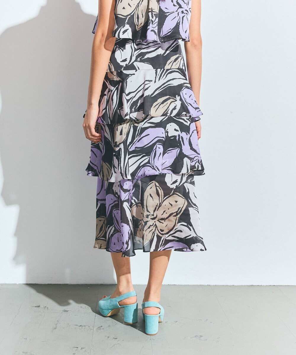 GRACE CONTINENTAL プリントレイヤードスカート 