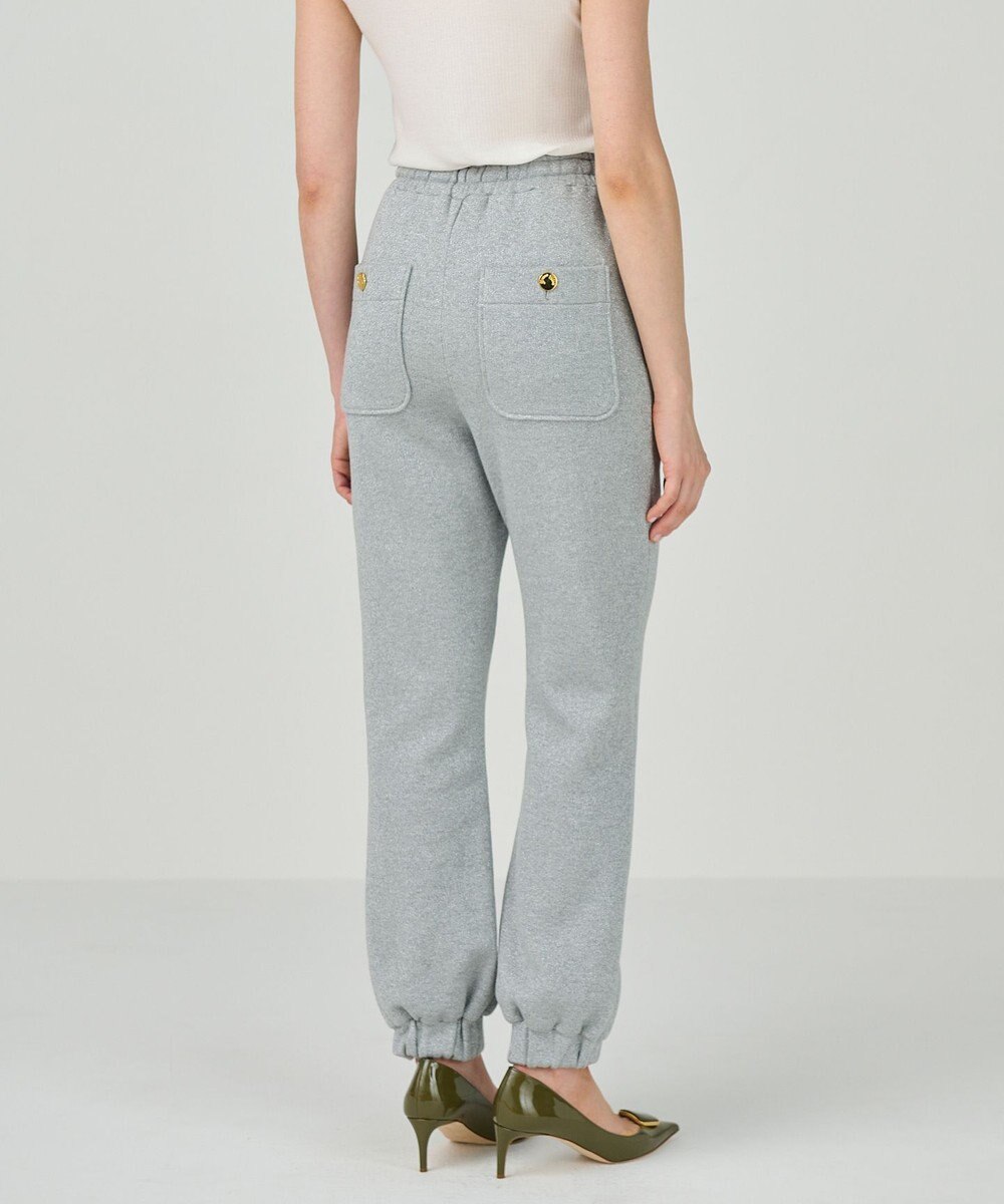 GRACE CONTINENTAL ラメ起毛裏毛トラックパンツ