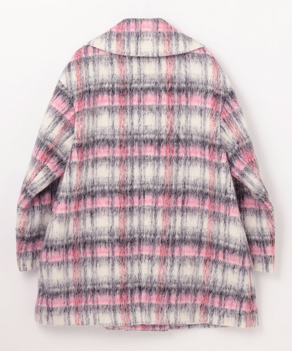 GRACE CONTINENTAL シャギーチェックピーコート