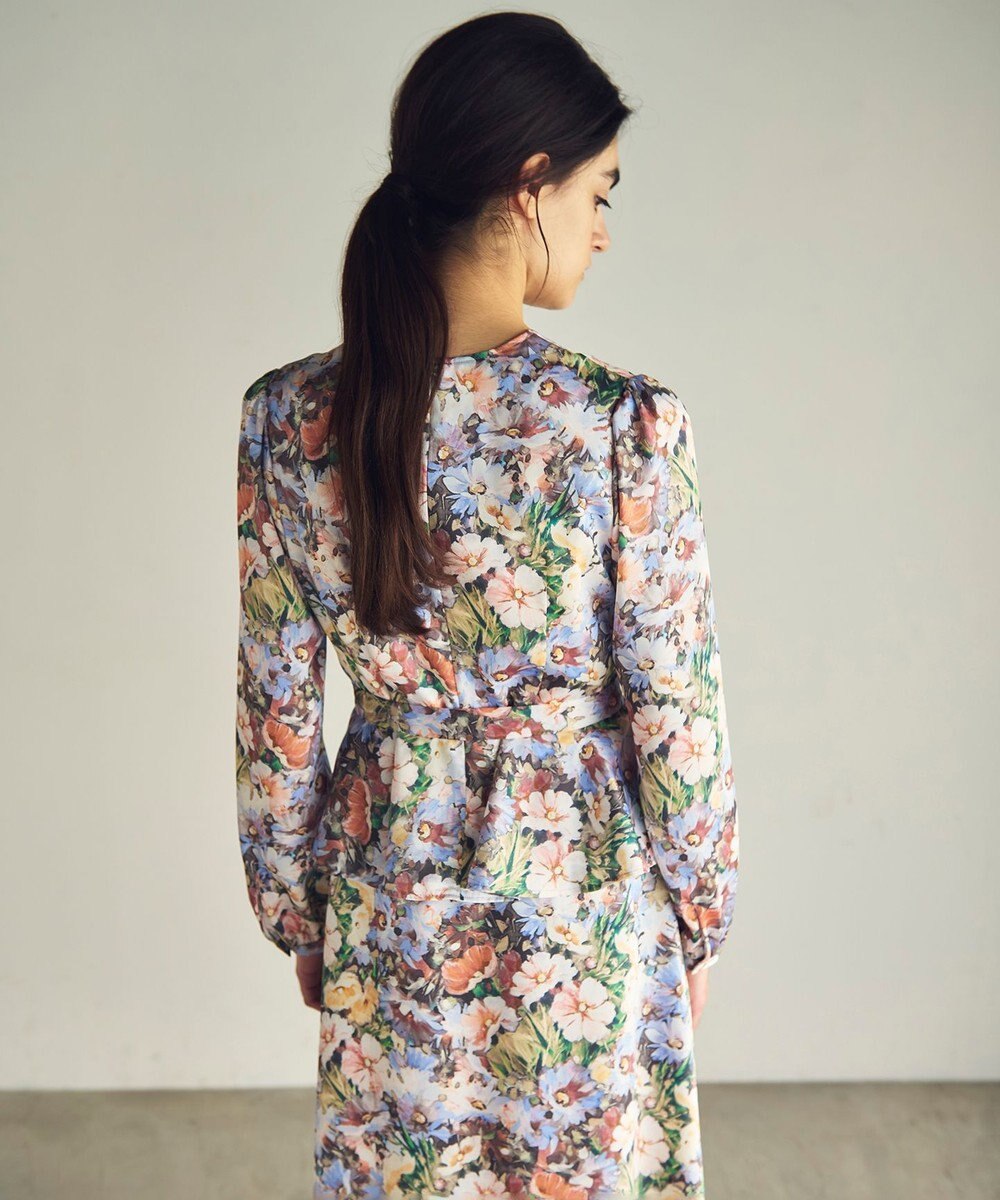 GRACE CONTINENTAL グラデフラワープリントトップ 