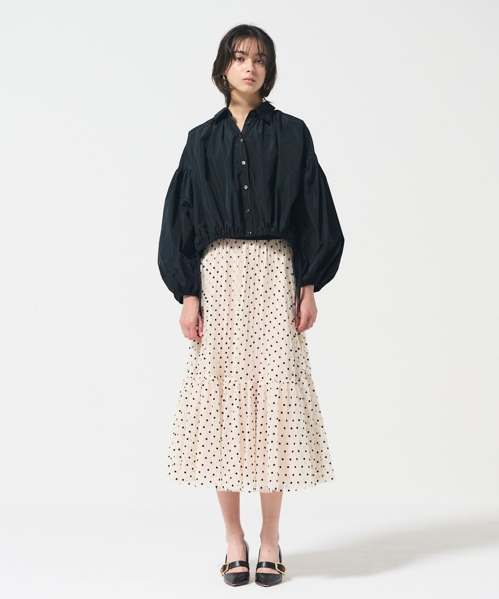 GRACE CONTINENTAL タフタギャザーシャツ