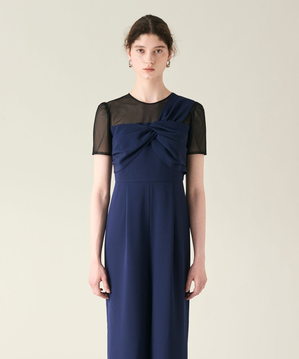 GRACE CONTINENTAL ドレープリボンサロペット