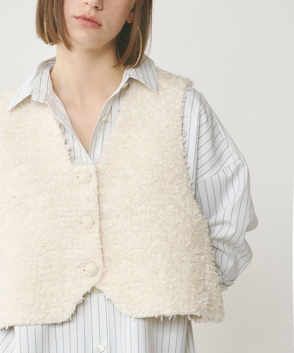 GRACE CONTINENTAL ツイードショートジレジャケット 