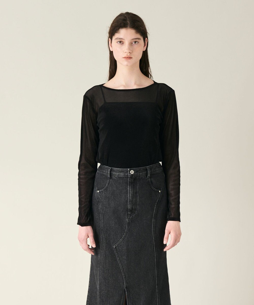 GRACE CONTINENTAL ベロアカットトップ