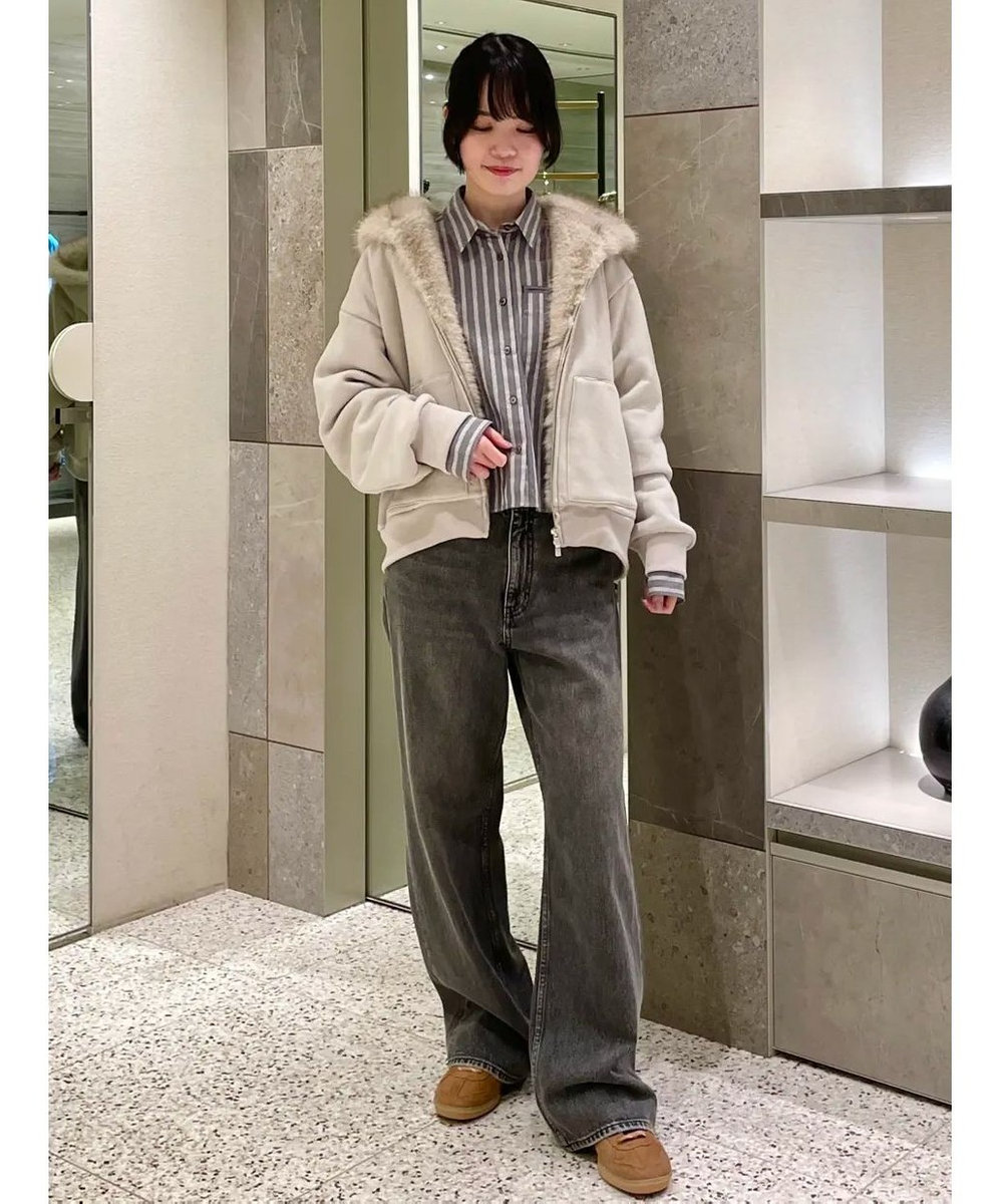 GRACE CONTINENTAL ストライプショートシャツ 