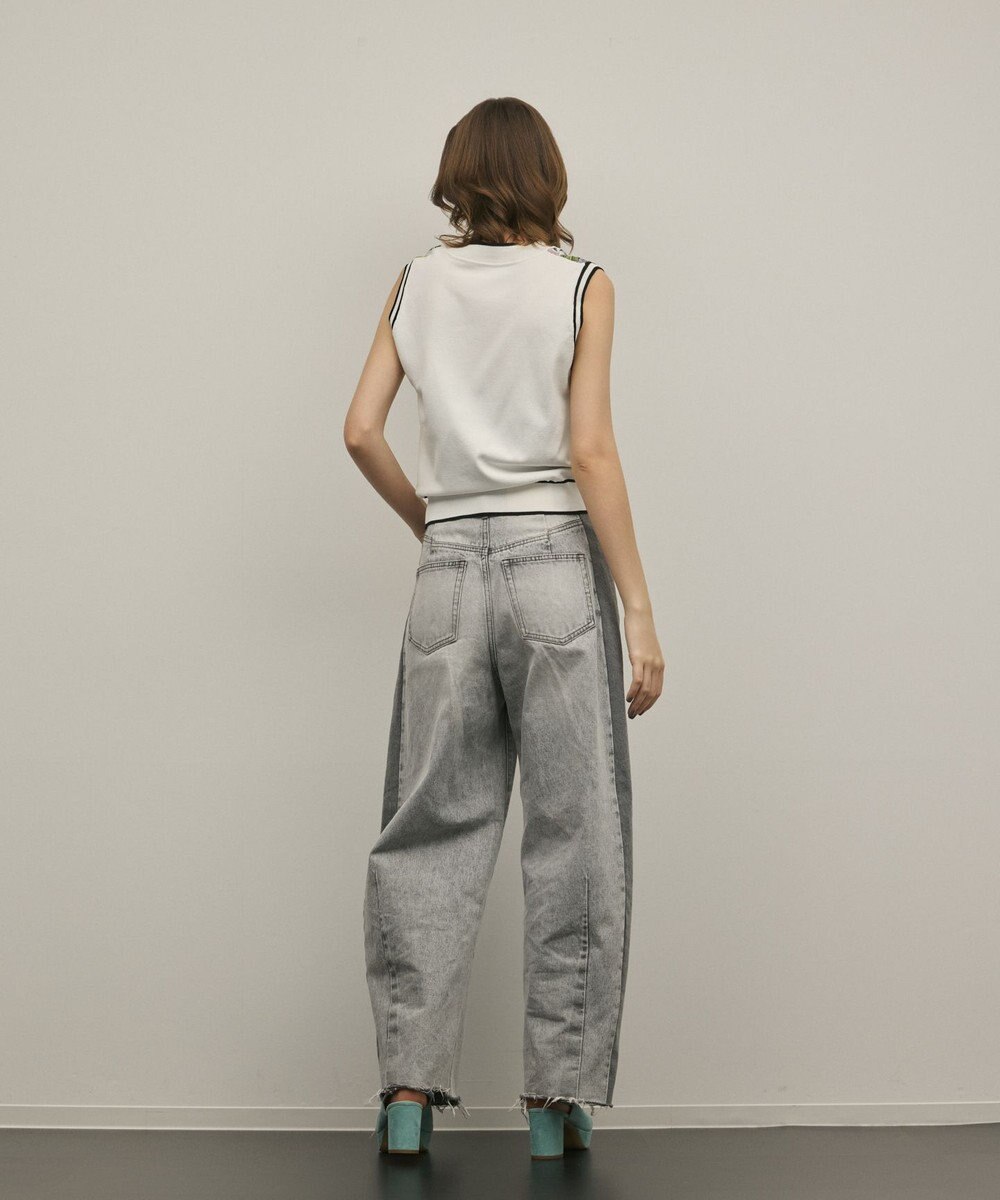 GRACE CONTINENTAL フラワープリントニットトップ 