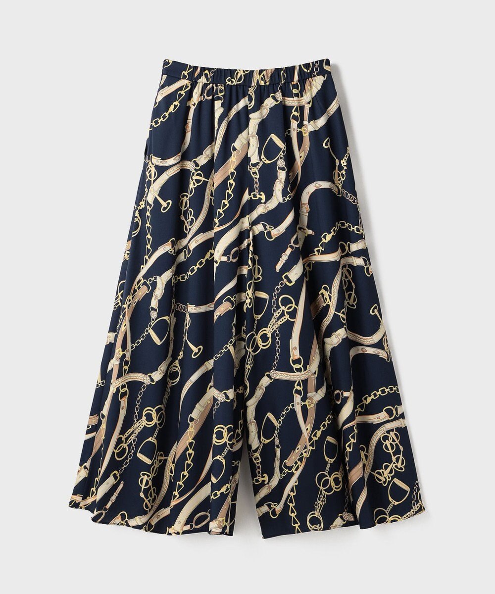 GRACE CONTINENTAL チェーンプリントタックキュロット 