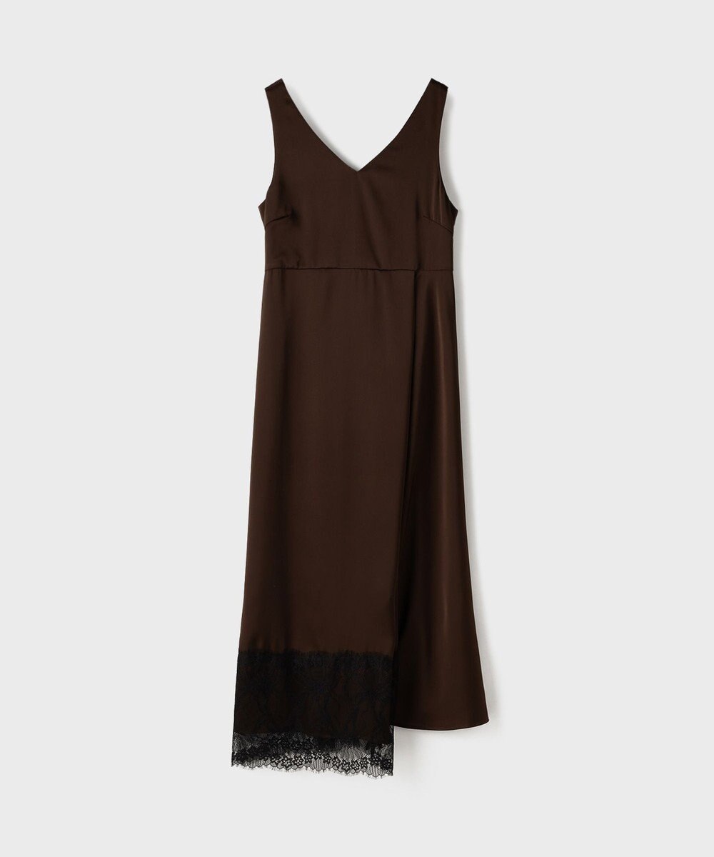 GRACE CONTINENTAL サテンレースニットワンピース 