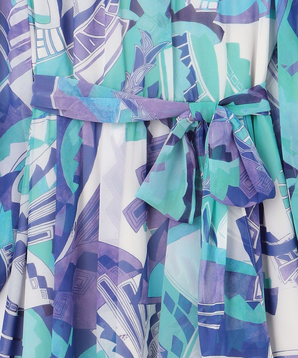 GRACE CONTINENTAL アールデコリゾートプリントワンピース 