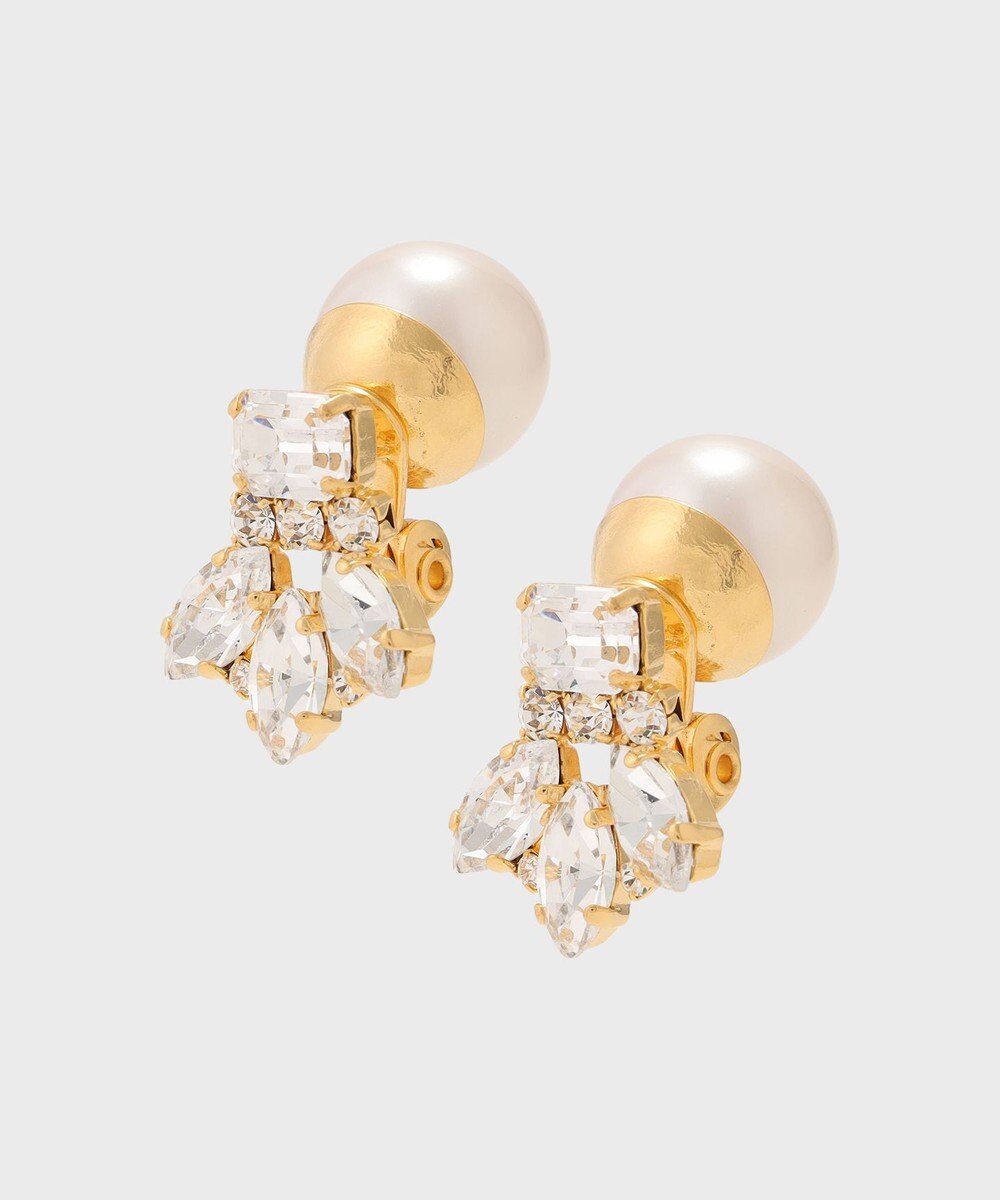 GRACE CONTINENTAL ビジューパールイヤークリップ 