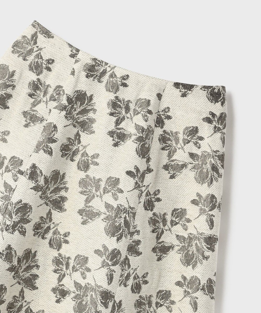 GRACE CONTINENTAL ラメフラワージャガードフレアスカート 