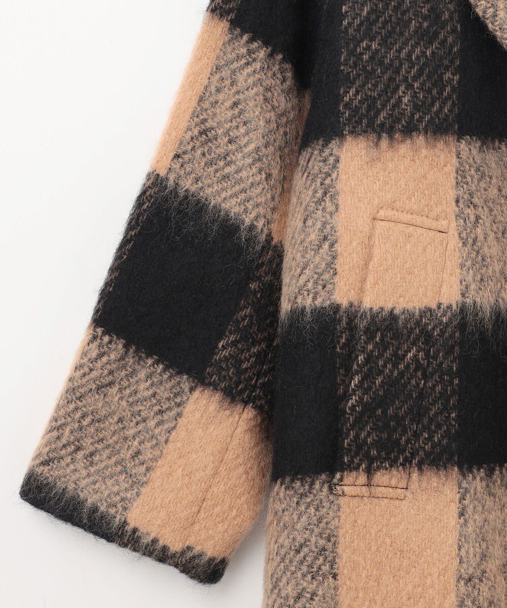 GRACE CONTINENTAL シャギーチェックチェスターコート