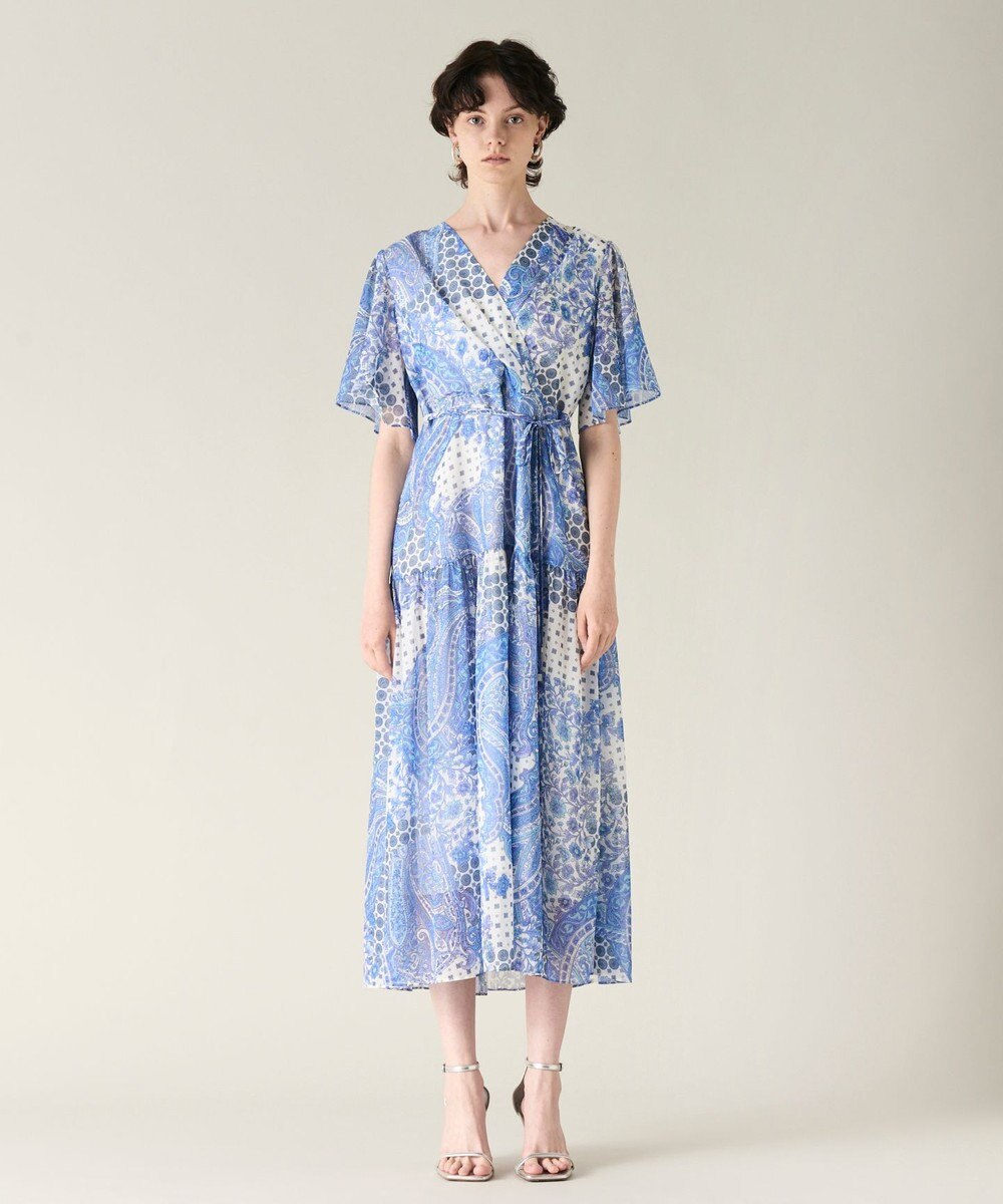 GRACE CONTINENTAL ペイズリーカシュクールワンピース