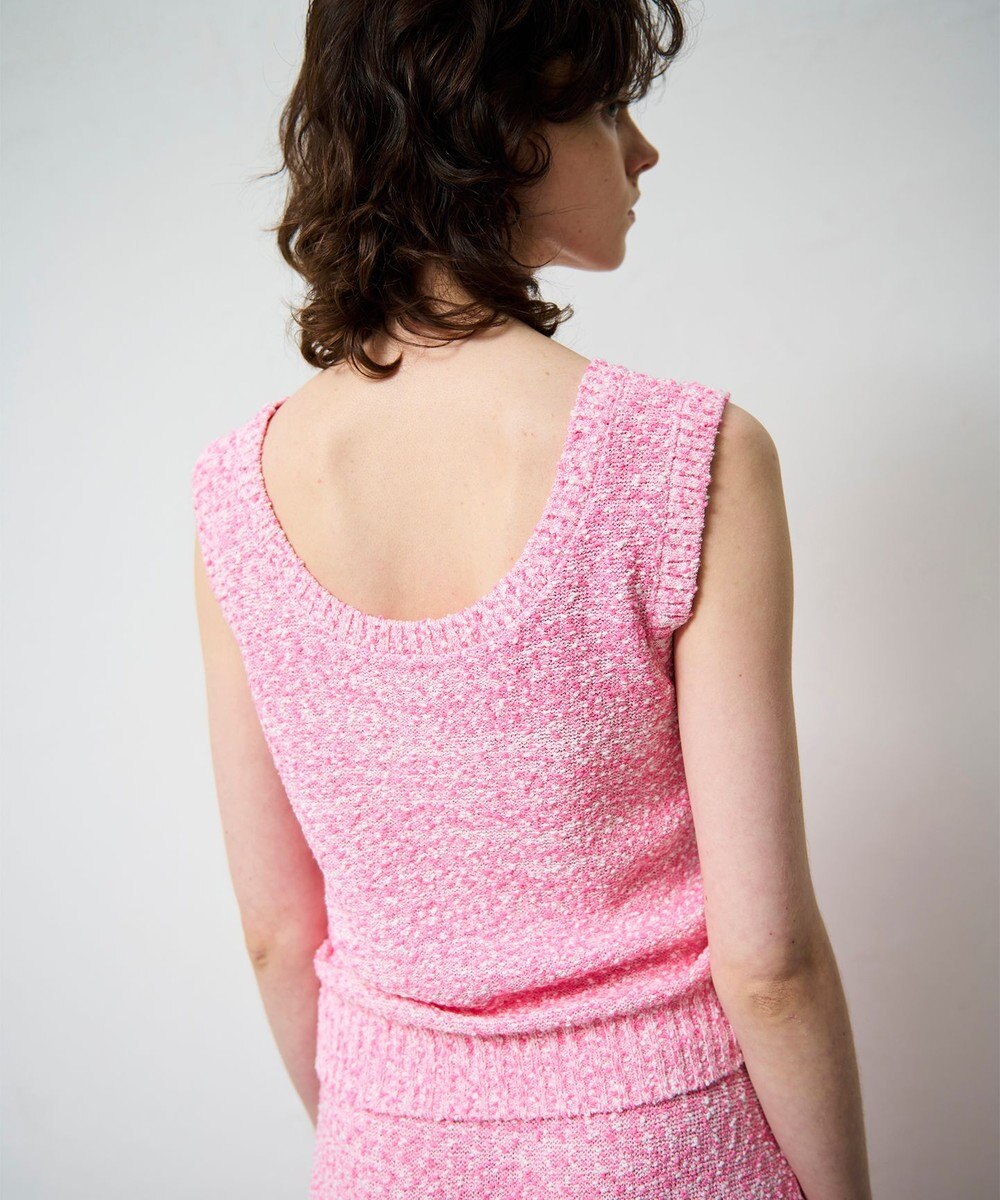 GRACE CONTINENTAL ネップツイードニットノースリーブ 