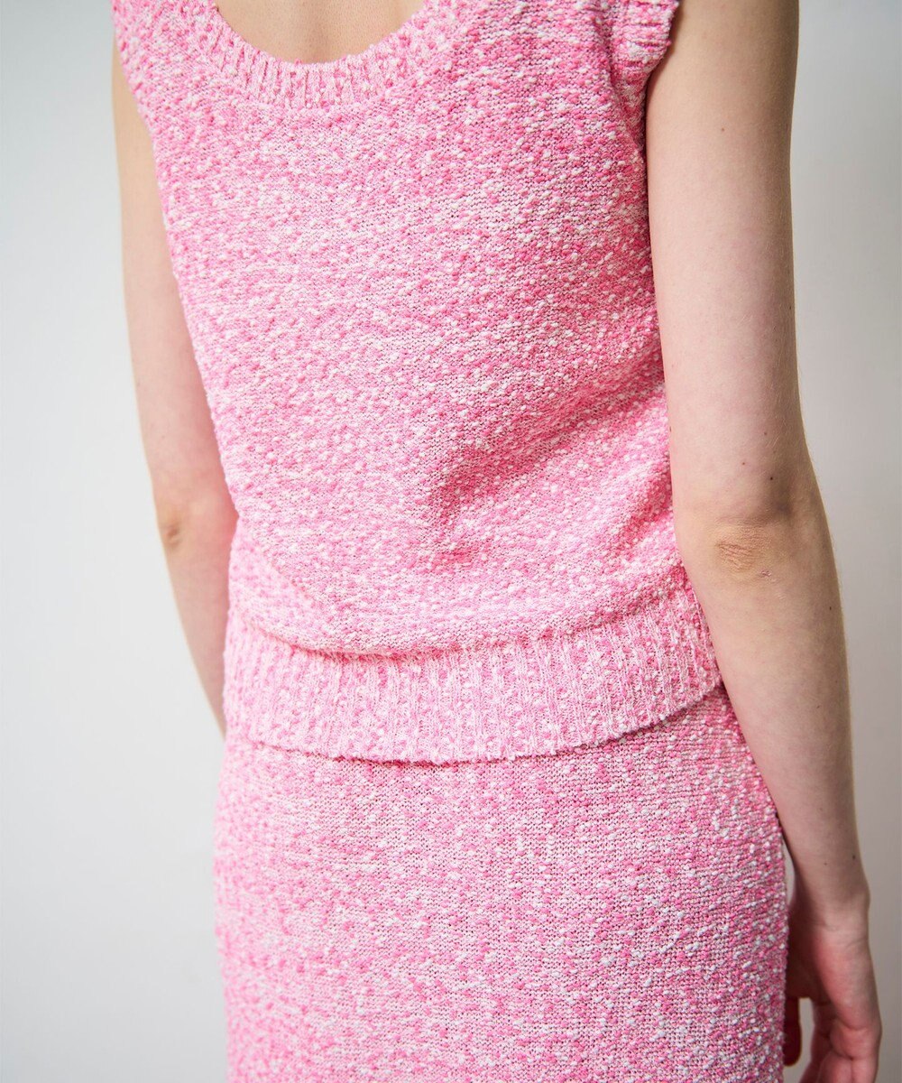 GRACE CONTINENTAL ネップツイードニットノースリーブ