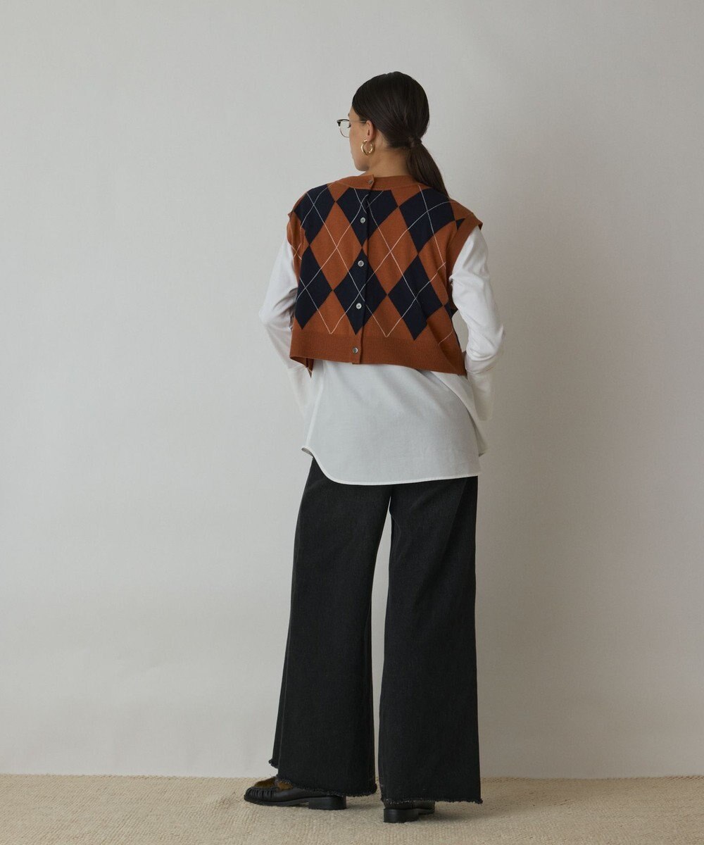 GRACE CONTINENTAL アーガイルニットベスト 