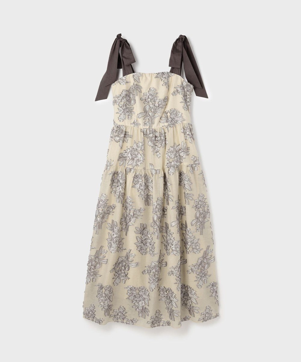 GRACE CONTINENTAL シアージャガードティアードワンピース 