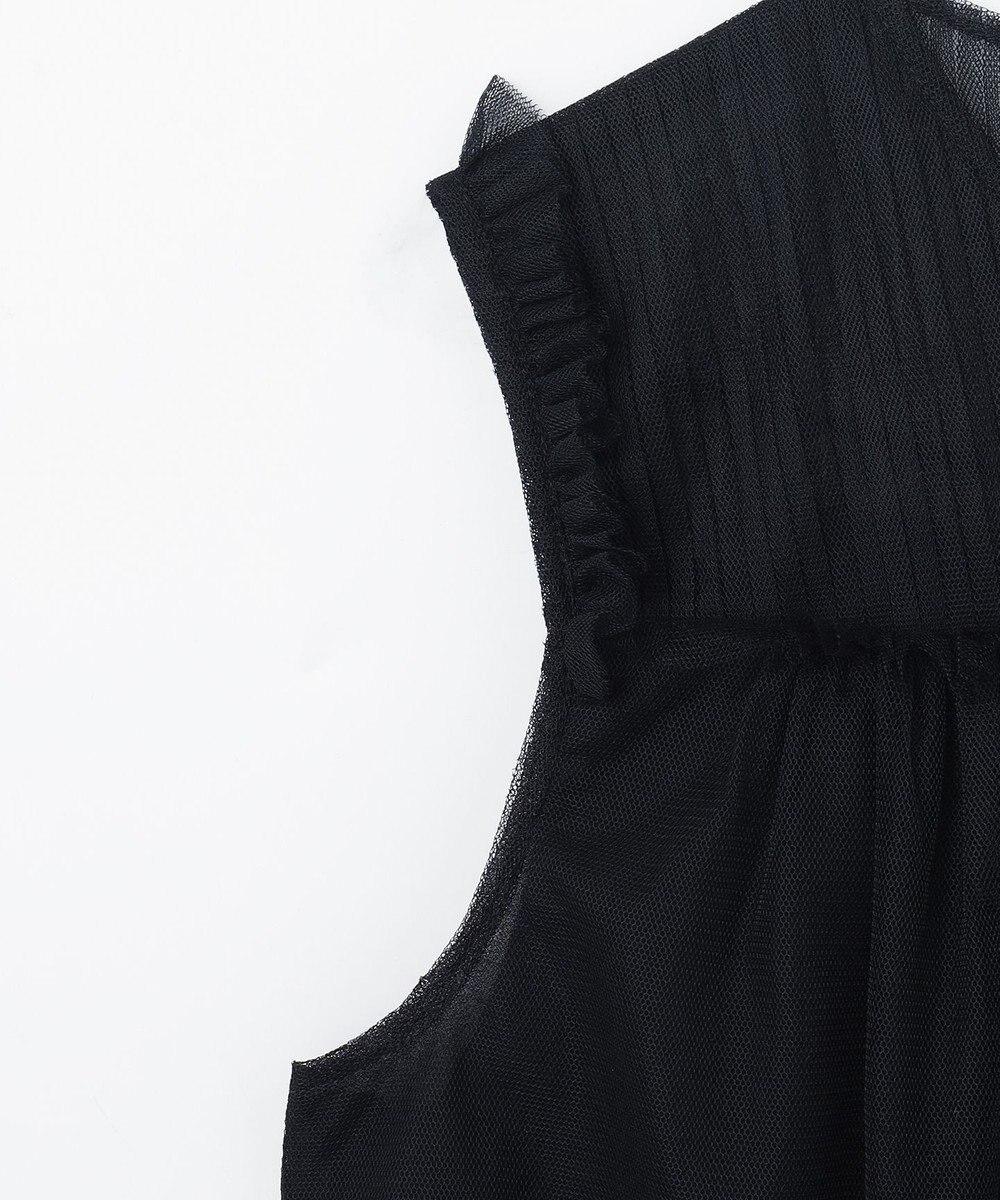 GRACE CONTINENTAL チュールノースリーブ トップ 