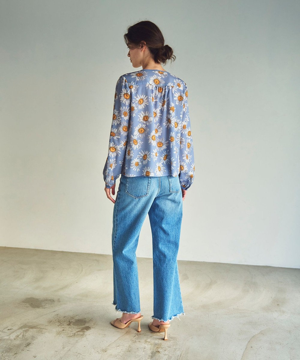 GRACE CONTINENTAL マーガレットフラワープリントブラウス