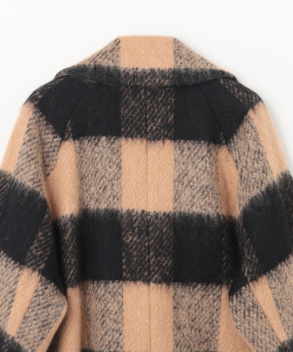 GRACE CONTINENTAL シャギーチェックチェスターコート