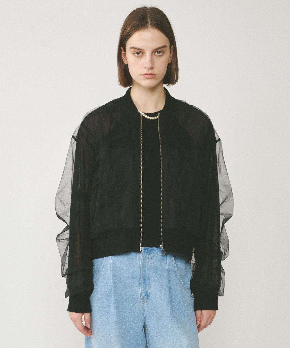 GRACE CONTINENTAL チュールギャザーブルゾン 