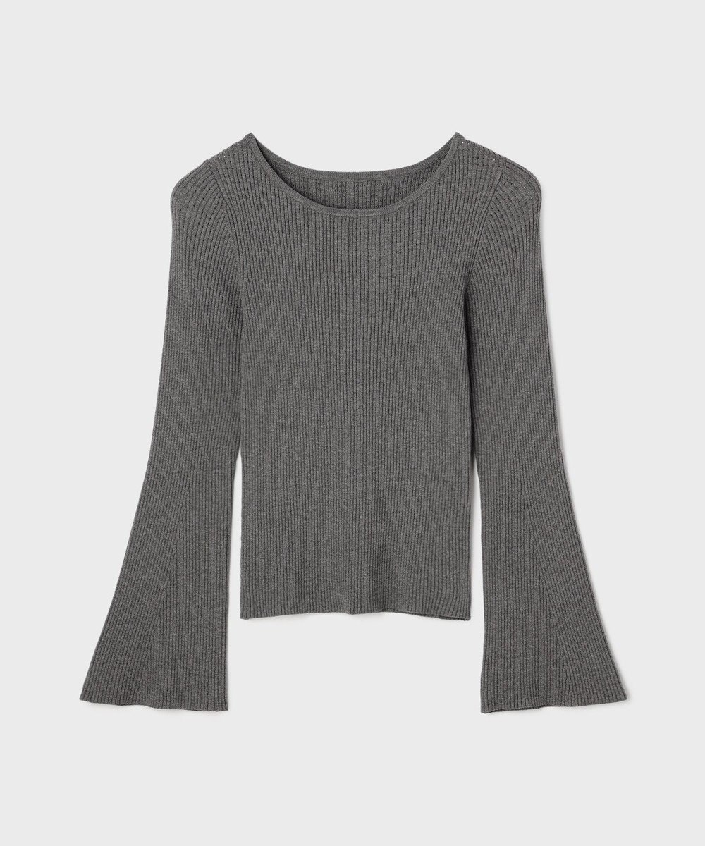 GRACE CONTINENTAL アイレットリブニットトップ 