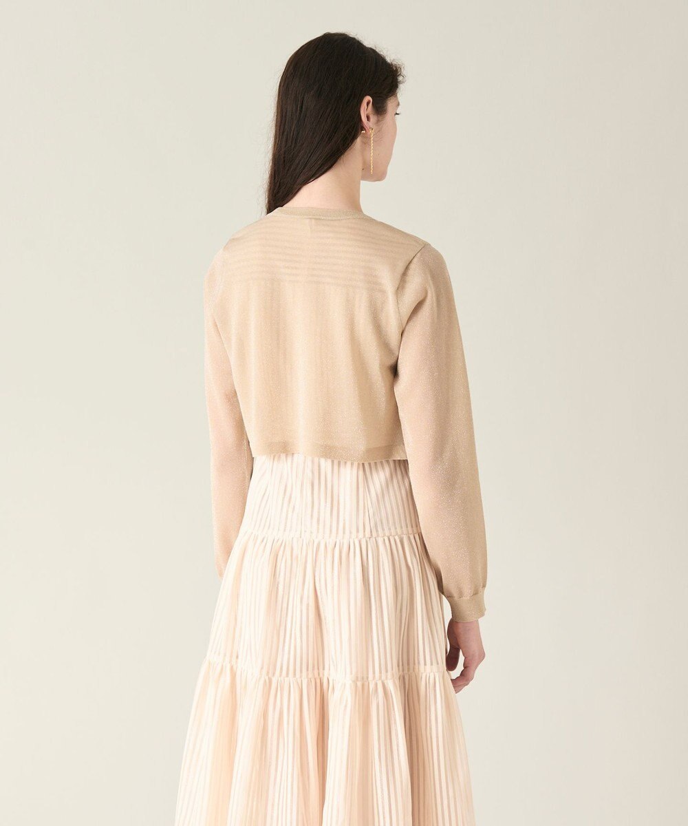 GRACE CONTINENTAL ラメシアーショートニットカーディガン 