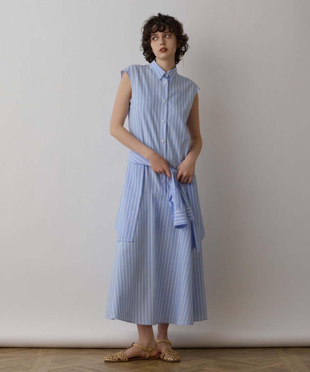 GRACE CONTINENTAL ストライプシャツワンピース