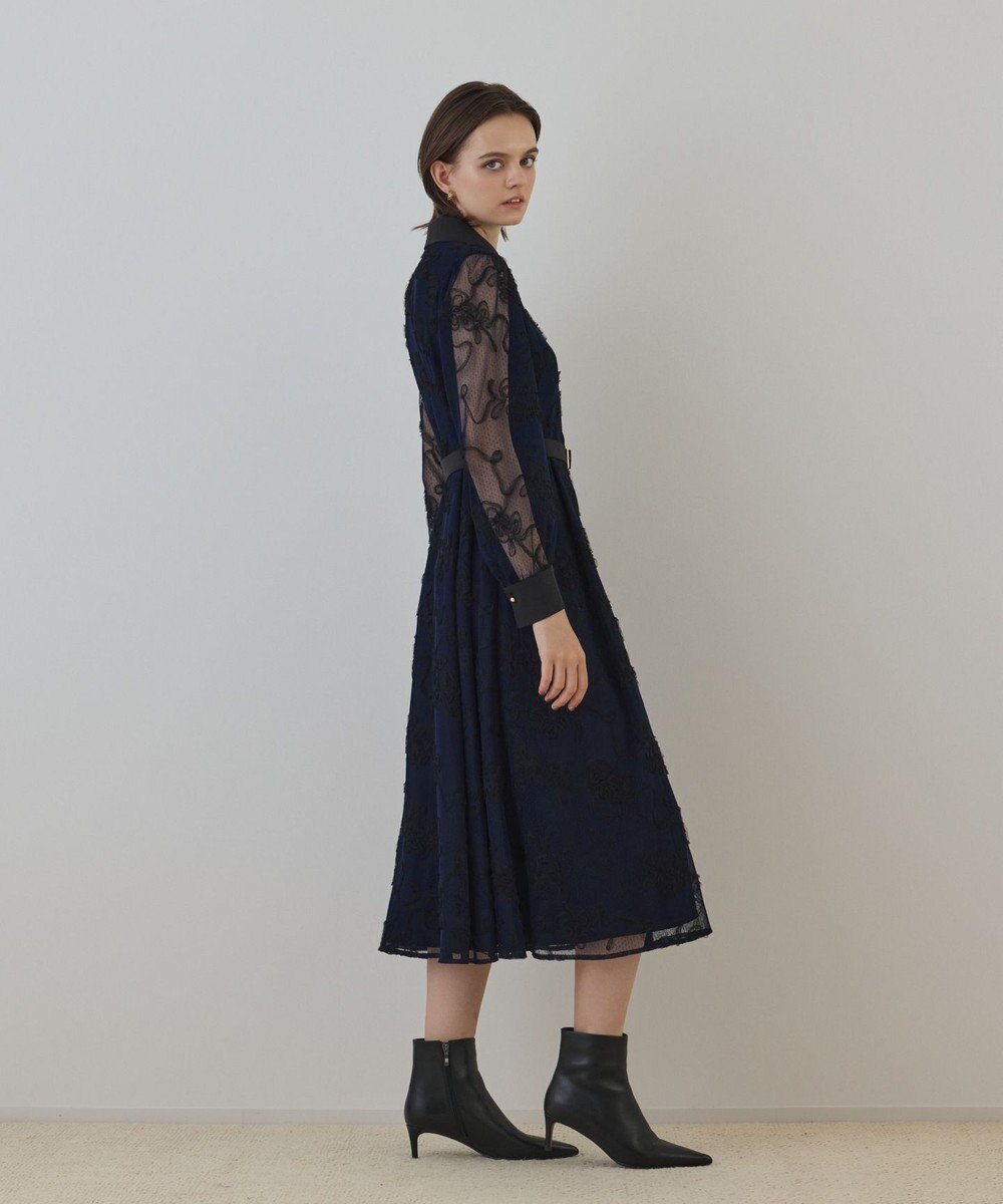 GRACE CONTINENTAL チュールコードレースワンピース 