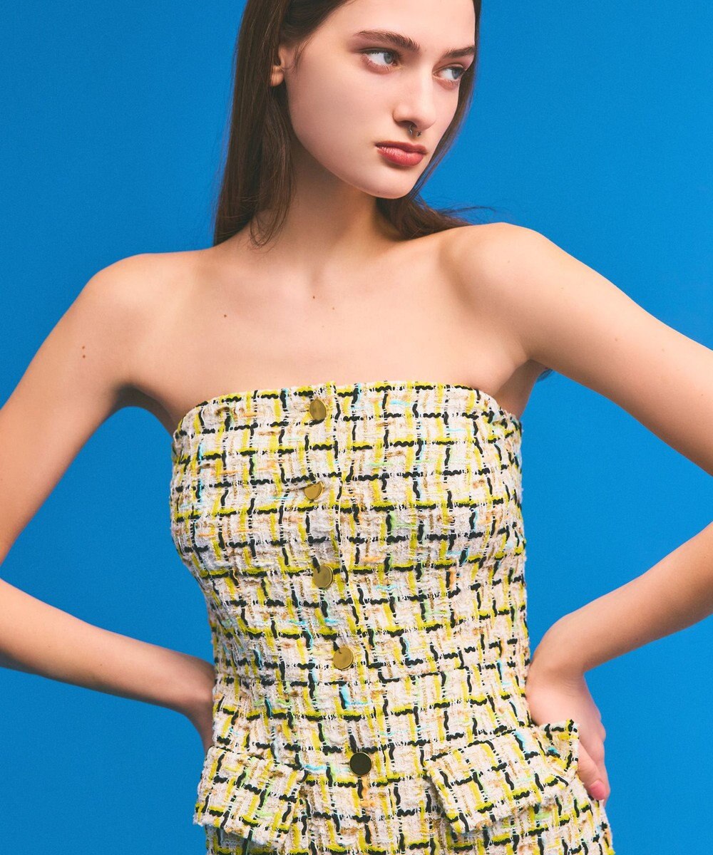 GRACE CONTINENTAL チュールヤーンツイードワンピース 