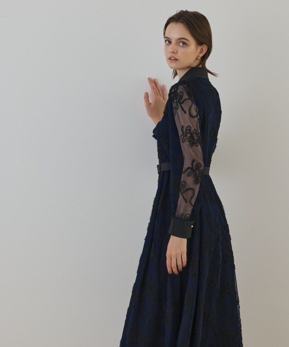 GRACE CONTINENTAL チュールコードレースワンピース 