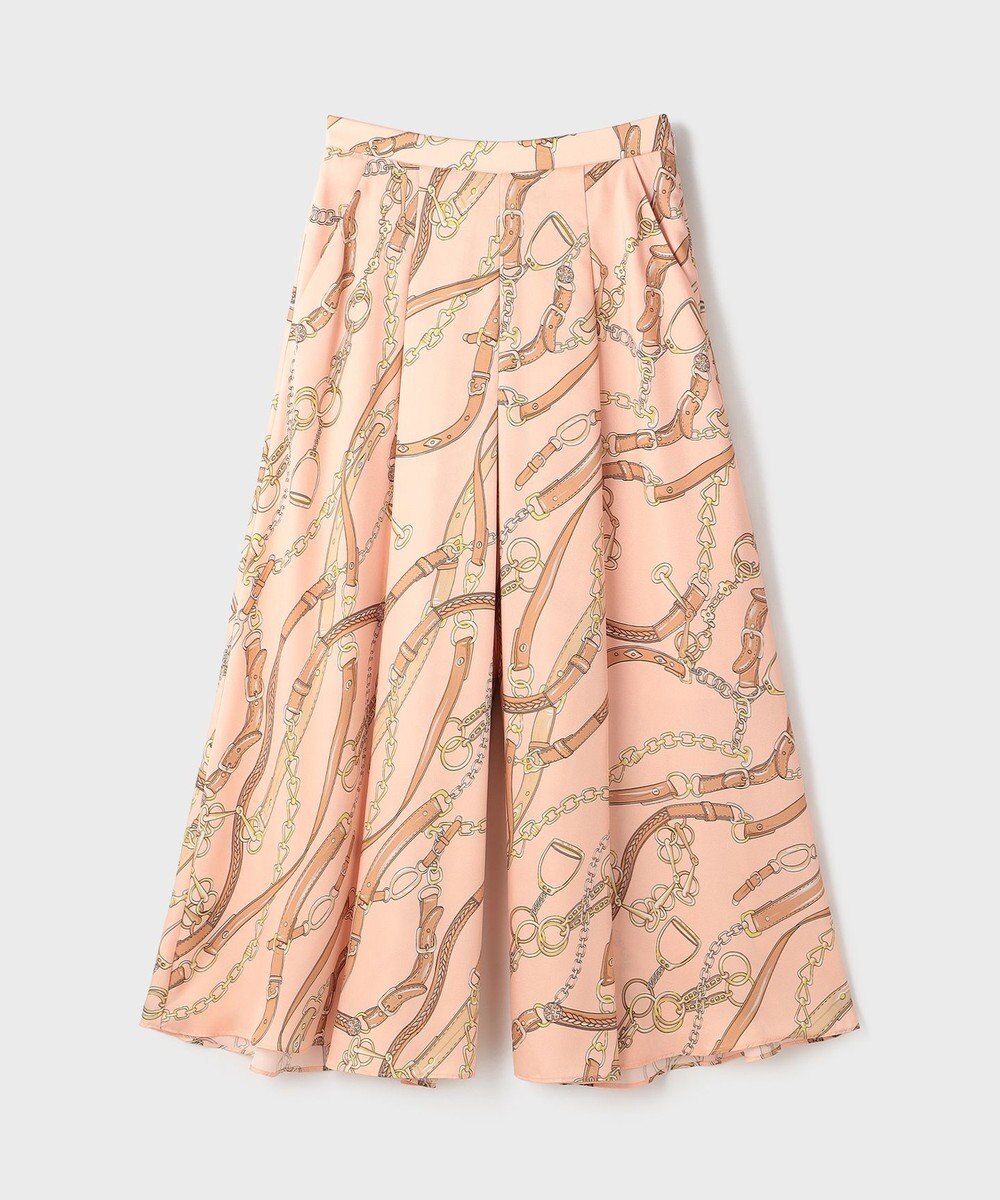 GRACE CONTINENTAL チェーンプリントタックキュロット 