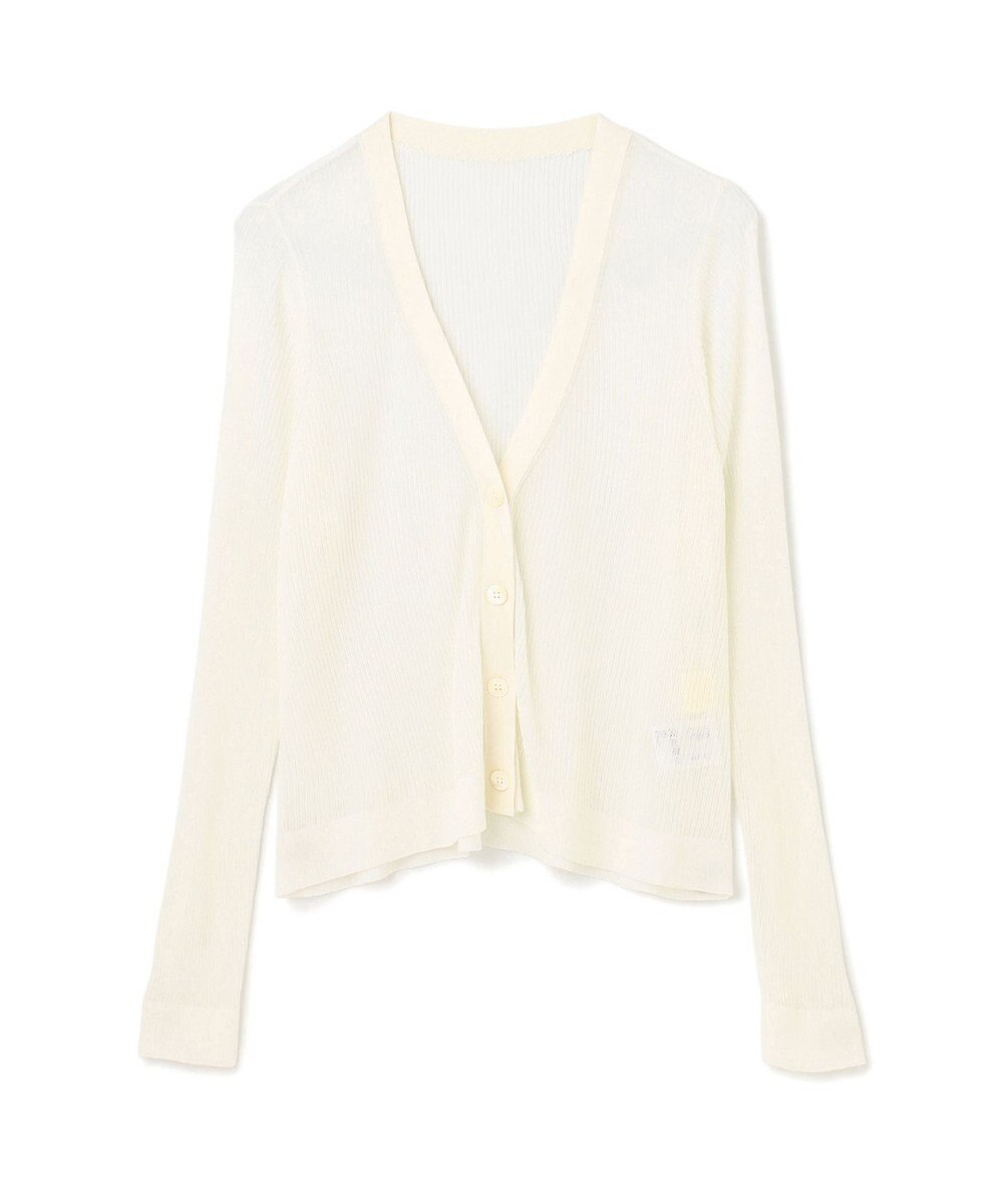 GRACE CONTINENTAL リブシアーニットカーディガン 
