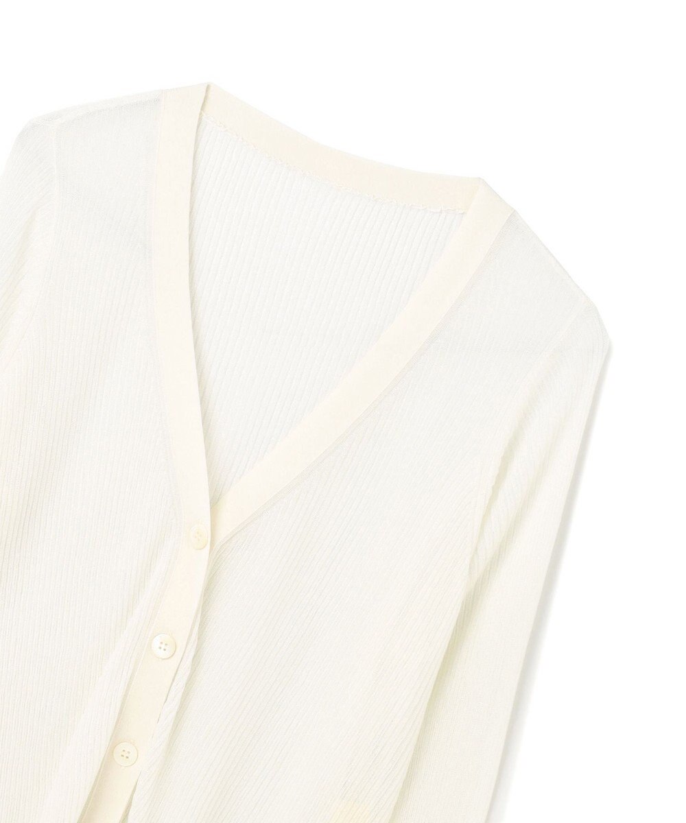 GRACE CONTINENTAL リブシアーニットカーディガン 