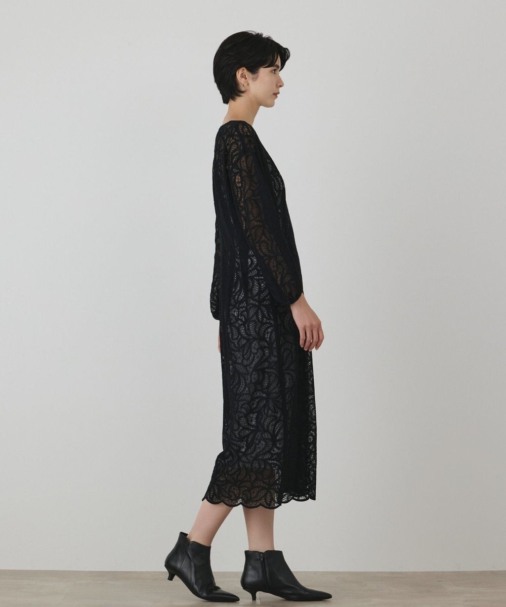 GRACE CONTINENTAL ペイズリーフラワー刺繍ワンピース 