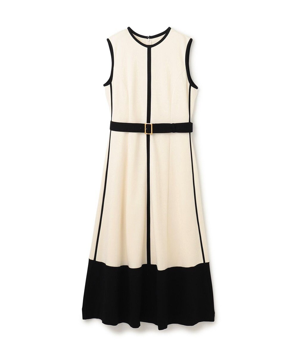 GRACE CONTINENTAL 配色ポンチフレアワンピース