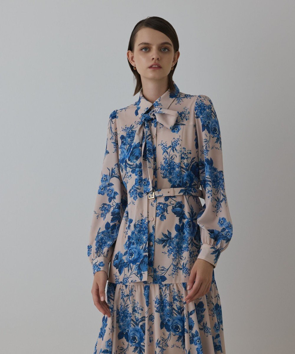 GRACE CONTINENTAL ブーケフラワープリントワンピース 