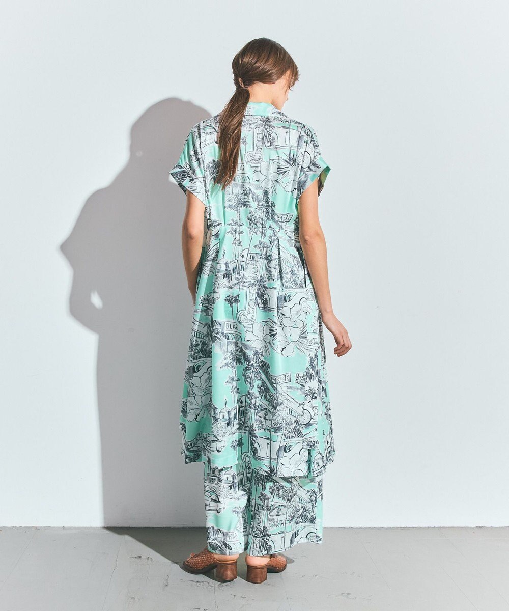 GRACE CONTINENTAL リゾートプリントツイルドレス 