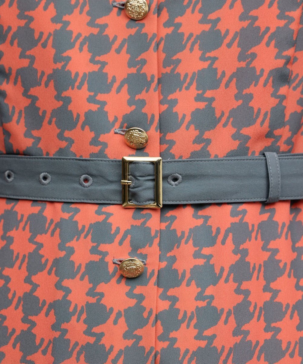 GRACE CONTINENTAL バイカラーチェックプリントワンピース 